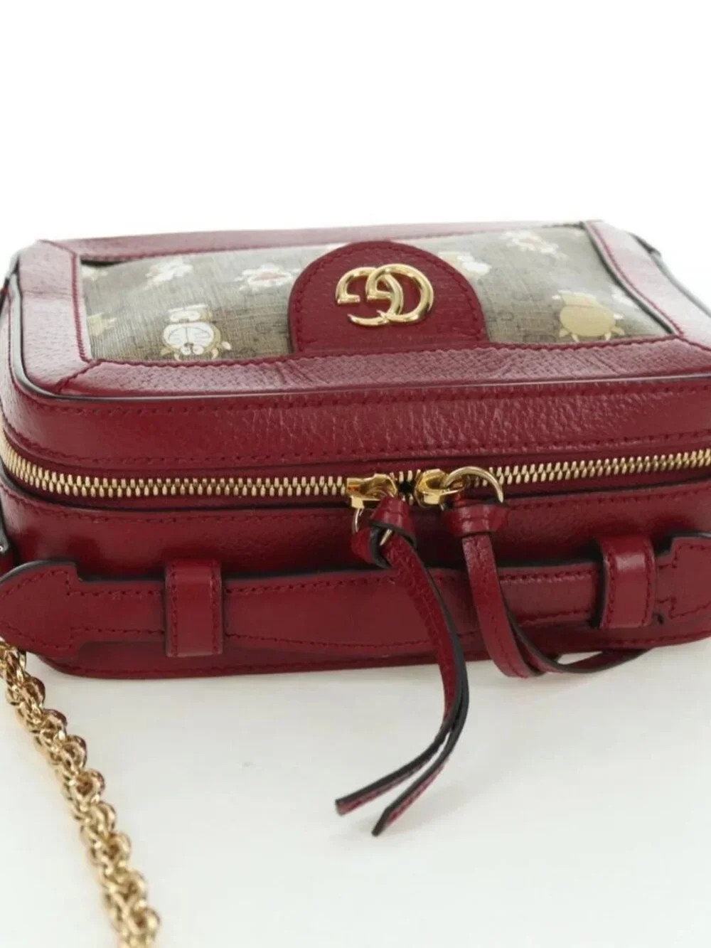 GUCCI Micro GG Supreme Doraemon Collaboration Bag PVC Beige 655596 Auth YKZ1361M